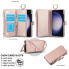 For Samsung Galaxy S23 5G Crossbody Ring Multifunctional Wallet Leather Phone Case(Rose Gold) - 2