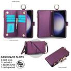For Samsung Galaxy S23 5G Crossbody Ring Multifunctional Wallet Leather Phone Case(Dark Purple) - 2