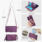 For Samsung Galaxy S23 5G Crossbody Ring Multifunctional Wallet Leather Phone Case(Dark Purple) - 3