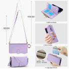 For Samsung Galaxy S23 5G Crossbody Ring Multifunctional Wallet Leather Phone Case(Purple) - 3