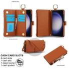 For Samsung Galaxy S23+ 5G Crossbody Ring Multifunctional Wallet Leather Phone Case(Brown) - 2