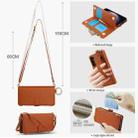 For Samsung Galaxy S23+ 5G Crossbody Ring Multifunctional Wallet Leather Phone Case(Brown) - 3