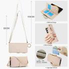 For Samsung Galaxy S23 Ultra 5G Crossbody Ring Multifunctional Wallet Leather Phone Case(White) - 3