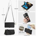 For Samsung Galaxy S23 Ultra 5G Crossbody Ring Multifunctional Wallet Leather Phone Case(Black) - 3