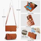 For Samsung Galaxy S23 Ultra 5G Crossbody Ring Multifunctional Wallet Leather Phone Case(Brown) - 3
