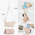 For Samsung Galaxy S22 5G Crossbody Ring Multifunctional Wallet Leather Phone Case(White) - 3