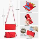 For Samsung Galaxy S22 5G Crossbody Ring Multifunctional Wallet Leather Phone Case(Red) - 3