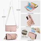 For Samsung Galaxy S22 5G Crossbody Ring Multifunctional Wallet Leather Phone Case(Rose Gold) - 3