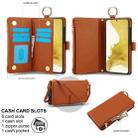 For Samsung Galaxy S22 5G Crossbody Ring Multifunctional Wallet Leather Phone Case(Brown) - 2