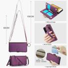For Samsung Galaxy S22+ 5G Crossbody Ring Multifunctional Wallet Leather Phone Case(Dark Purple) - 3