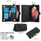 For Samsung Galaxy S21 Ultra 5G Crossbody Ring Multifunctional Wallet Leather Phone Case(Black) - 2