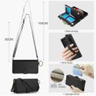 For Samsung Galaxy S21 Ultra 5G Crossbody Ring Multifunctional Wallet Leather Phone Case(Black) - 3