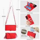 For Samsung Galaxy S21 Ultra 5G Crossbody Ring Multifunctional Wallet Leather Phone Case(Red) - 3