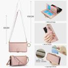 For Samsung Galaxy S21 Ultra 5G Crossbody Ring Multifunctional Wallet Leather Phone Case(Rose Gold) - 3