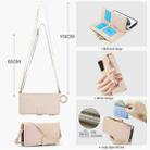 For Samsung Galaxy S21 5G Crossbody Ring Multifunctional Wallet Leather Phone Case(White) - 3