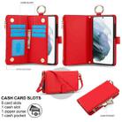 For Samsung Galaxy S21 5G Crossbody Ring Multifunctional Wallet Leather Phone Case(Red) - 2