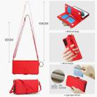 For Samsung Galaxy S21 5G Crossbody Ring Multifunctional Wallet Leather Phone Case(Red) - 3