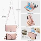 For Samsung Galaxy S21 5G Crossbody Ring Multifunctional Wallet Leather Phone Case(Rose Gold) - 3