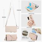 For Samsung Galaxy S21+ 5G Crossbody Ring Multifunctional Wallet Leather Phone Case(White) - 3