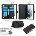 For Samsung Galaxy S21+ 5G Crossbody Ring Multifunctional Wallet Leather Phone Case(Black) - 2