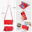 For Samsung Galaxy S21+ 5G Crossbody Ring Multifunctional Wallet Leather Phone Case(Red) - 3