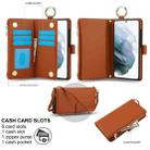 For Samsung Galaxy S21+ 5G Crossbody Ring Multifunctional Wallet Leather Phone Case(Brown) - 2