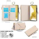 For Samsung Galaxy S21 FE 5G Crossbody Ring Multifunctional Wallet Leather Phone Case(White) - 2