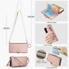 For Samsung Galaxy S21 FE 5G Crossbody Ring Multifunctional Wallet Leather Phone Case(Rose Gold) - 3