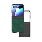 For Motorola Razr 50 PU Leather Frosted Phone Case(Green) - 1