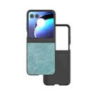 For Motorola Razr 50 PU Leather Frosted Phone Case(Light Blue) - 1