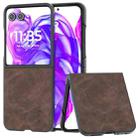 For Motorola Razr 50 Ultra PU Leather Frosted Phone Case(Coffee) - 1