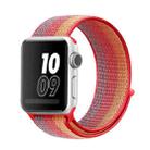 For Apple Watch Series 8&7 41mm / SE 2&6&SE&5&4 40mm / 3&2&1 38mm Nylon Loop Watch Band(Yellow Orange) - 1