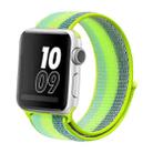 For Apple Watch Series 7 45mm / 6 & SE & 5 & 4 44mm / 3 & 2 & 1 42mm Nylon Loop Watch Band(Pollen Yellow) - 1