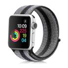 Nylon Loop Watch Band For Apple Watch Ultra 49mm&Watch Ultra 2 49mm / Series 9&8&7 45mm / SE 3&SE 2&6&SE&5&4 44mm / 3&2&1 42mm (Striped Black) - 1