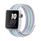 Nylon Loop Watch Band For Apple Watch Ultra 49mm&Watch Ultra 2 49mm / Series 9&8&7 45mm / SE 3&SE 2&6&SE&5&4 44mm / 3&2&1 42mm (Pinstripe Blue) - 1