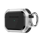 For AirPods Pro / Pro 2 Armor TPU + PC Earbuds Box Protective Case with Metal Buckle(Silver) - 1