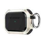 For AirPods Pro / Pro 2 Armor TPU + PC Earbuds Box Protective Case with Metal Buckle(Gold) - 1