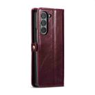 For Samsung Galaxy Z Fold6 5G CaseMe 003 Crazy Horse Texture Flip Leather Phone Case(Wine Red) - 3