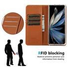 For Samsung Galaxy Z Fold5 ABEEL RFID Magnetic Flip Leather Phone Case(Brown) - 3