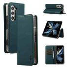 For Samsung Galaxy Z Fold5 ABEEL RFID Magnetic Flip Leather Phone Case(Green) - 1
