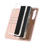 For Samsung Galaxy Z Fold5 ABEEL RFID Magnetic Flip Leather Phone Case(Pink) - 2