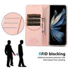 For Samsung Galaxy Z Fold5 ABEEL RFID Magnetic Flip Leather Phone Case(Pink) - 3