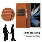 For Samsung Galaxy Z Fold6 ABEEL RFID Magnetic Flip Leather Phone Case(Brown) - 3