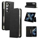 For Samsung Galaxy Z Fold6 ABEEL RFID Magnetic Flip Leather Phone Case(Black) - 1