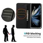 For Samsung Galaxy Z Fold6 ABEEL RFID Magnetic Flip Leather Phone Case(Black) - 3