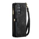 For Samsung Galaxy Z Fold6 5G CaseMe 008 Multifunctional Zipper Wallet Leather Phone Case with Lanyard(Black) - 3