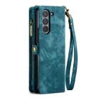 For Samsung Galaxy Z Fold6 5G CaseMe 008 Multifunctional Zipper Wallet Leather Phone Case with Lanyard(Blue) - 3