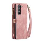 For Samsung Galaxy Z Fold6 5G CaseMe 008 Multifunctional Zipper Wallet Leather Phone Case with Lanyard(Pink) - 3