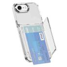 For iPhone SE 2022 / SE 2020 Card Holder Acrylic Hybrid TPU Phone Case(Transparent) - 1