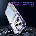 For iPhone SE 2022 / SE 2020 Card Holder Acrylic Hybrid TPU Phone Case(Transparent Purple) - 3